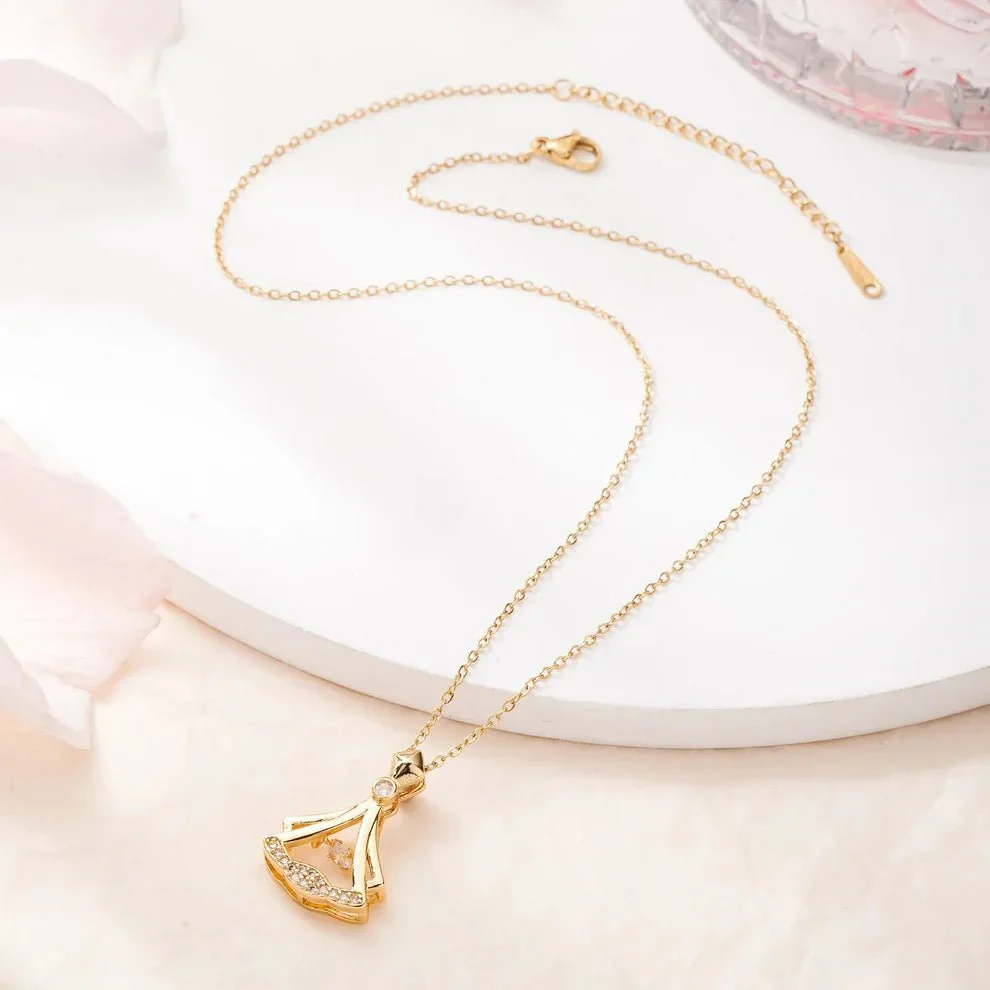 صورة سلسلة بقلادة مرصعة بالكريستال من زامبيل - Rhinestone Pendant - المجوهرات والإكسسوارات
