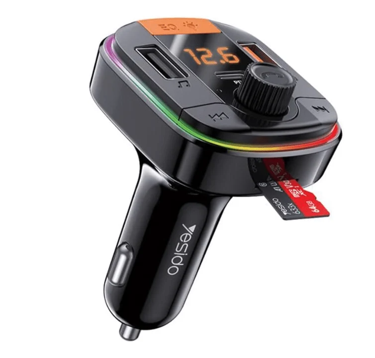 صورة شاحن سيارة FM Transmitter من Zambeel مع بلوتوث - السيارات وإكسسواراتها