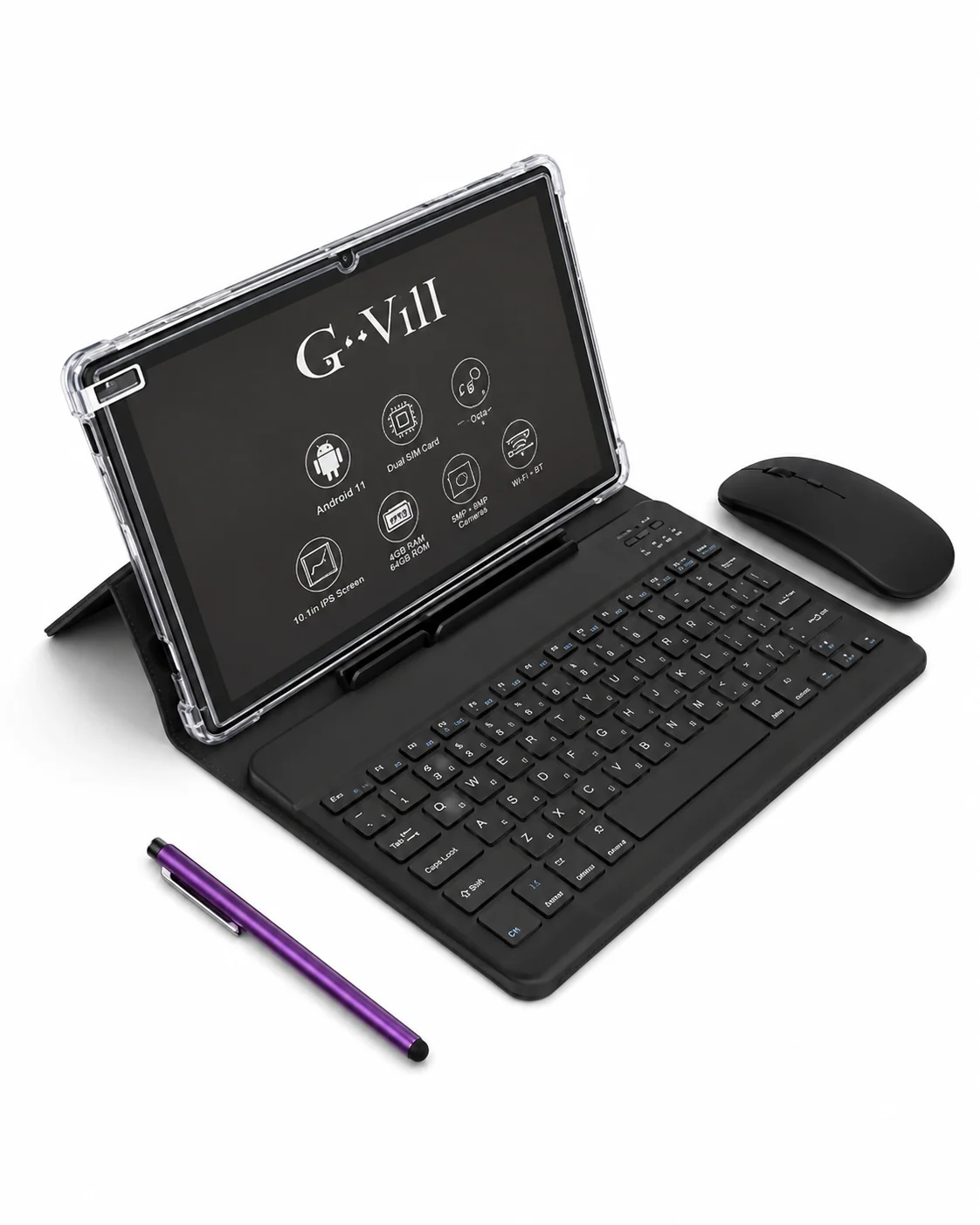 صورة تابلت G-Vill G2000 بشاشة 10.1 بوصة، ذاكرة 512 جيجا، رام 16 جيجا - شاشات ولاب توب