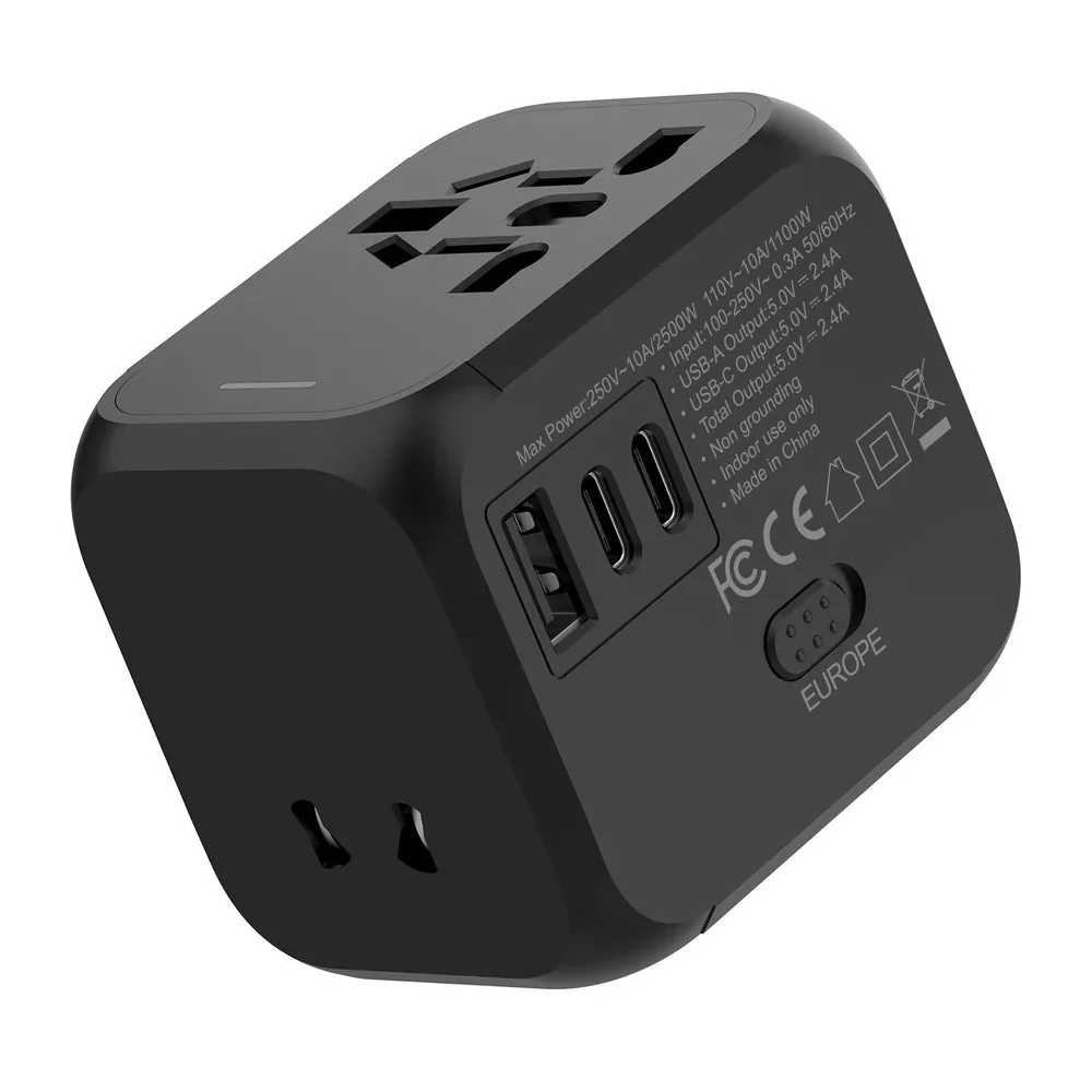 صورة محول السفر العالمي من Zambeel مع منافذ USB متعددة