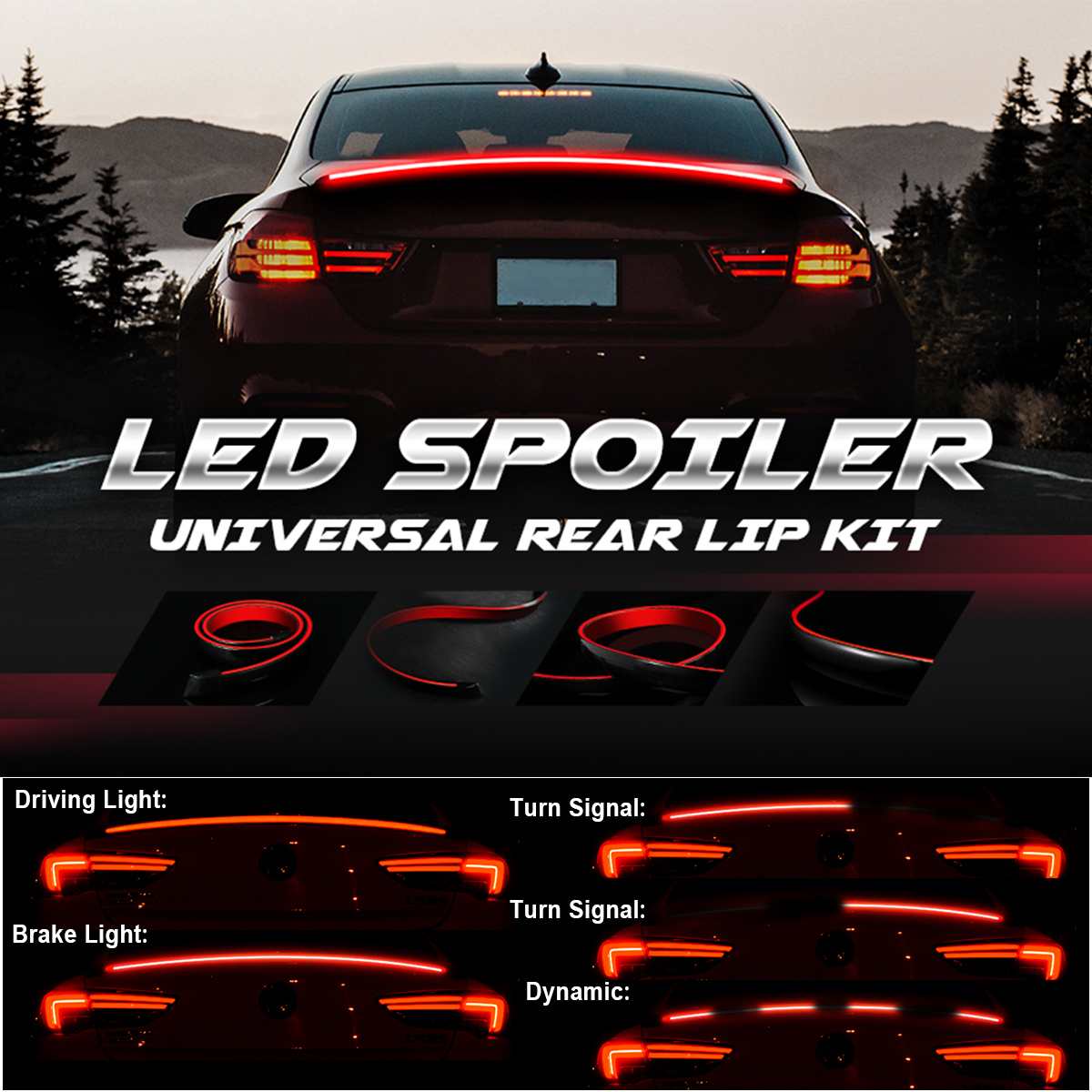 صورة سبويلر خلفي LED عالمي للسيارات من زامبيل - السيارات وإكسسواراتها