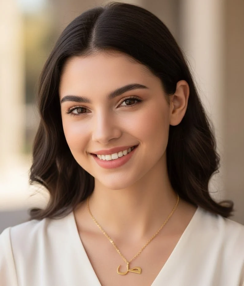 صورة سلسلة بحرف عربي أو إنجليزي مخصصة من زامبيل - Elegant Bands - المجوهرات والإكسسوارات