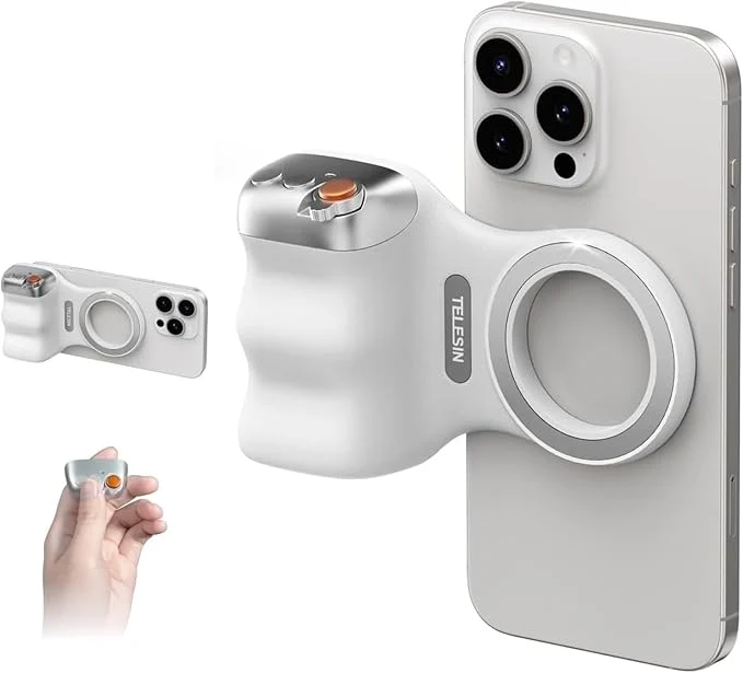 صورة مقبض مغناطيسي للهاتف TELESIN Fun Shot - يدعم MagSafe