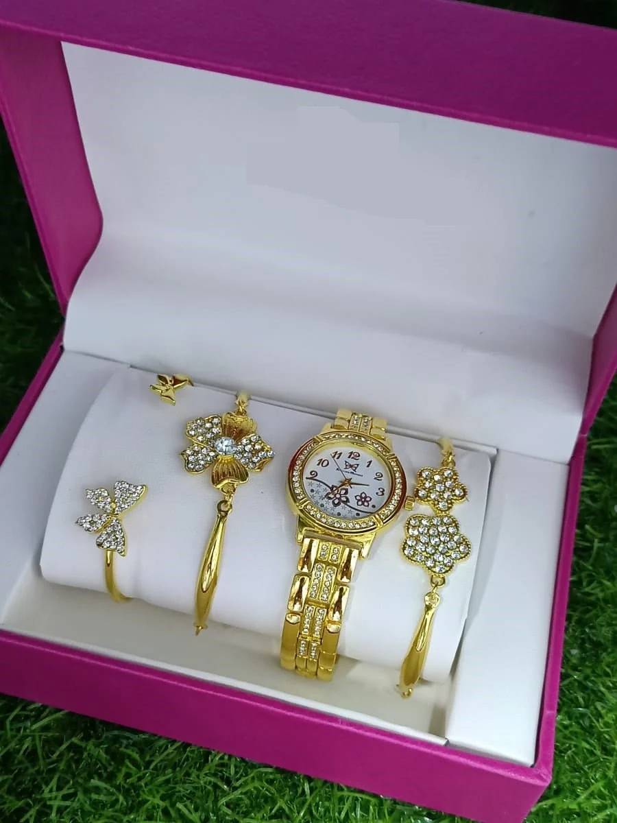صورة طقم ساعة وسوار نسائي من زامبيل - Celeste Jewels - الملابس والأزياء