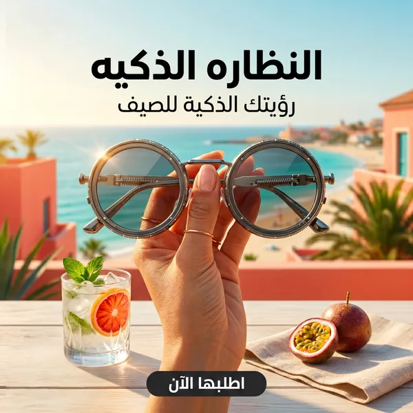 صورة نظارة شمسية ذكية بعدسات ND Filter قابلة للتعديل 9 مستويات