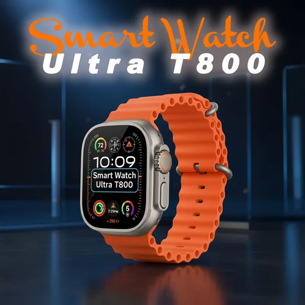 صورة ساعة سمارت Ultra T800 بشاشة كاملة ومكالمات بلوتوث - الساعات الذكية والإكسسوارات