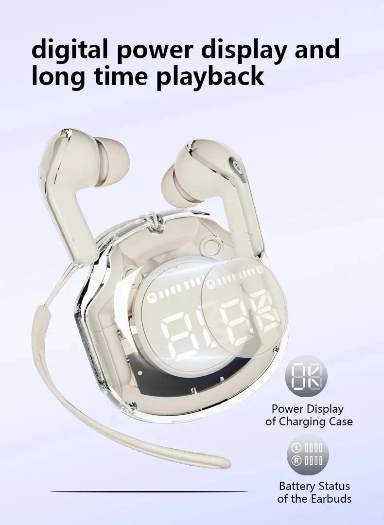 صورة سماعات T8 Crystal Wireless الشفافة من Zambeel